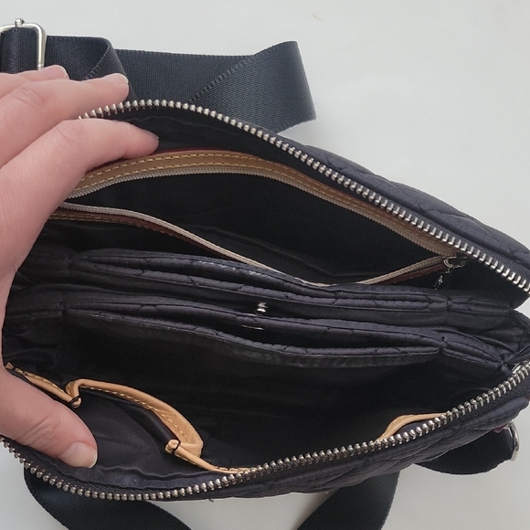 MZ Wallace Black Quilted Multi Compartment Crossbody Bag - Picture 6 of 7